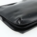 LOEWE Anagram Shoulder Bag Leather Black Gold Auth 177548-14