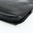 LOEWE Anagram Shoulder Bag Leather Black Gold Auth 177548-15
