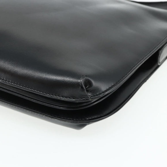 LOEWE Anagram Schoudertas Leer Zwart Goud Auth 177548