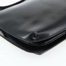 LOEWE Anagram Shoulder Bag Leather Black Gold Auth 177548-16