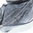 LOEWE Anagram Shoulder Bag Leather Black Gold Auth 177548-12