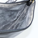 LOEWE Anagram Shoulder Bag Leather Black Gold Auth 177548-17