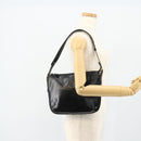 LOEWE Anagram Shoulder Bag Leather Black Gold Auth 177548-19