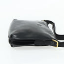 LOEWE Anagram Shoulder Bag Leather Black Gold Auth 177548-4