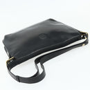 LOEWE Anagram Shoulder Bag Leather Black Gold Auth 177548-7
