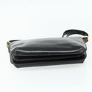 LOEWE Anagram Shoulder Bag Leather Black Gold Auth 177548-5