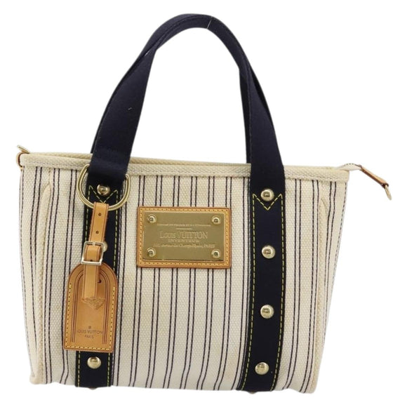 LOUIS VUITTON Antigua Cabas PM Hand Bag Beige M40134 LV Auth 177549