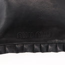 Miu Miu Shoulder Bag Leather Black Auth 177550-17