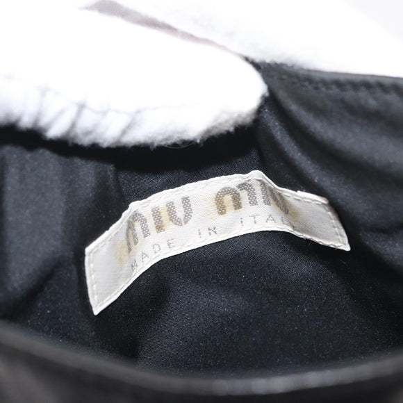 Miu Miu Shoulder Bag Leather Black Auth 177550