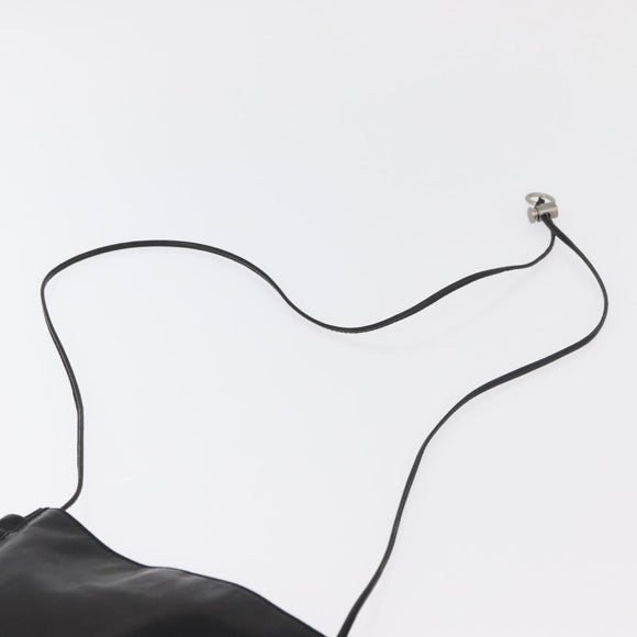 Miu Miu Shoulder Bag Leather Black Auth 177550