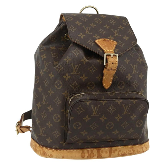 LOUIS VUITTON Monogram Montsouris GM Backpack M51135 LV Auth 177554