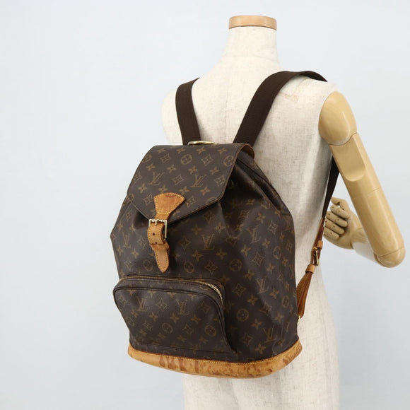LOUIS VUITTON Monogram Montsouris GM Backpack M51135 LV Auth 177554