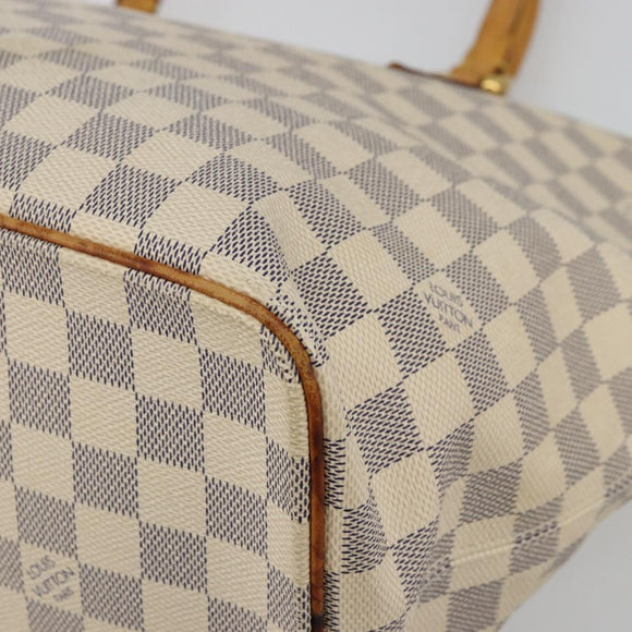 LOUIS VUITTON Damier Azur Saleya MM Tote Bag N51185 LV Auth 177559