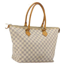 LOUIS VUITTON Damier Azur Saleya MM Tote Bag N51185 LV Auth 177559-1