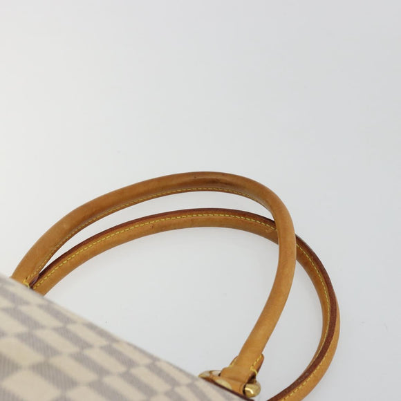 LOUIS VUITTON Damier Azur Saleya MM Tote Bag N51185 LV Auth 177559