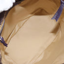 BVLGARI Logo Mania Tote Bag Canvas Beige Gold purple Auth 177564A-10