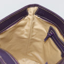 BVLGARI Logo Mania Tote Bag Canvas Beige Gold purple Auth 177564A-22