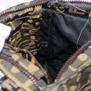 FENDI Zucca Canvas Shoulder Bag Black Brown Auth 177566-19