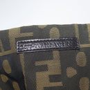 FENDI Zucca Canvas Shoulder Bag Black Brown Auth 177566-12