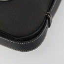 Salvatore Ferragamo Shoulder Bag Coated Canvas Black Silver Auth 177567-10
