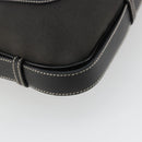 Salvatore Ferragamo Shoulder Bag Coated Canvas Black Silver Auth 177567-11