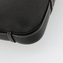 Salvatore Ferragamo Shoulder Bag Coated Canvas Black Silver Auth 177567-13