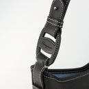 Salvatore Ferragamo Shoulder Bag Coated Canvas Black Silver Auth 177567-14