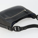 Salvatore Ferragamo Shoulder Bag Coated Canvas Black Silver Auth 177567-6