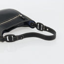 Salvatore Ferragamo Shoulder Bag Coated Canvas Black Silver Auth 177567-7