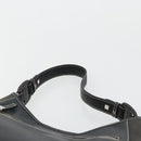 Salvatore Ferragamo Shoulder Bag Coated Canvas Black Silver Auth 177567-8