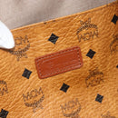 MCM Vicetos Logogram Tote Bag PVC Leather Brown Gold Auth 177569-16