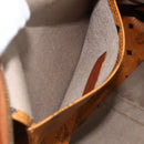MCM Vicetos Logogram Tote Bag PVC Leather Brown Gold Auth 177569-20