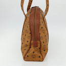 MCM Vicetos Logogram Tote Bag PVC Leather Brown Gold Auth 177569-4