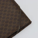 CELINE Macadam Canvas Clutch Bag PVC Leather Brown Gold Auth 177570-8