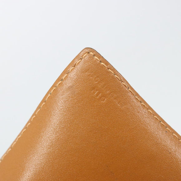 CELINE Macadam Canvas Clutch Bag PVC Leather Brown Gold Auth 177570
