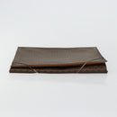 CELINE Macadam Canvas Clutch Bag PVC Leather Brown Gold Auth 177570-3