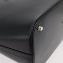 Gianni Versace Hand Bag Leather 2way Black Silver Auth 177571-14
