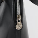 Gianni Versace Hand Bag Leather 2way Black Silver Auth 177571-16