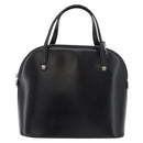 Gianni Versace Hand Bag Leather 2way Black Silver Auth 177571-2