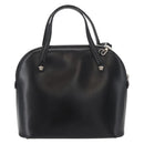 Gianni Versace Hand Bag Leather 2way Black Silver Auth 177571-3