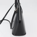 Gianni Versace Hand Bag Leather 2way Black Silver Auth 177571-4