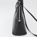 Gianni Versace Hand Bag Leather 2way Black Silver Auth 177571-5