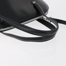 Gianni Versace Hand Bag Leather 2way Black Silver Auth 177571-7