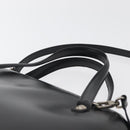 Gianni Versace Hand Bag Leather 2way Black Silver Auth 177571-8