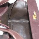 FENDI Hand Bag Leather 2way Brown Gold Auth 177573-19
