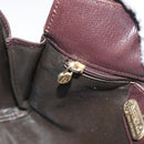 FENDI Hand Bag Leather 2way Brown Gold Auth 177573-21