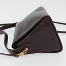 FENDI Hand Bag Leather 2way Brown Gold Auth 177573-4