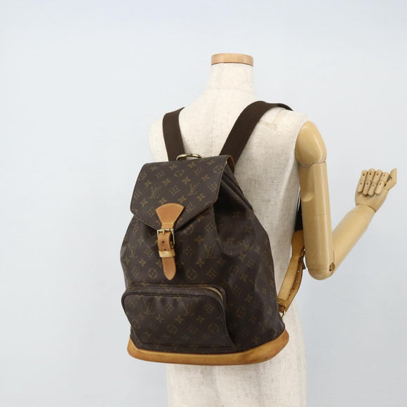 LOUIS VUITTON Monogram Montsouris GM Backpack M51135 LV Auth 177595
