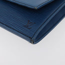 LOUIS VUITTON Epi Jena Clutch Bag Blue M52715 LV Auth 177598-14