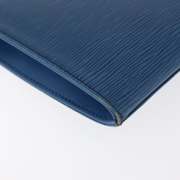 LOUIS VUITTON Epi Jena Clutch Bag Blue M52715 LV Auth 177598
